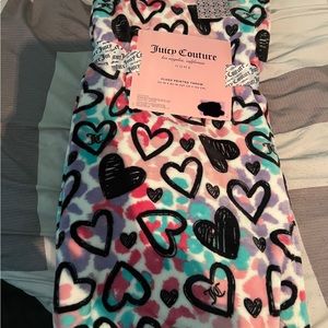 Juicy Couture Heart Print Blanket